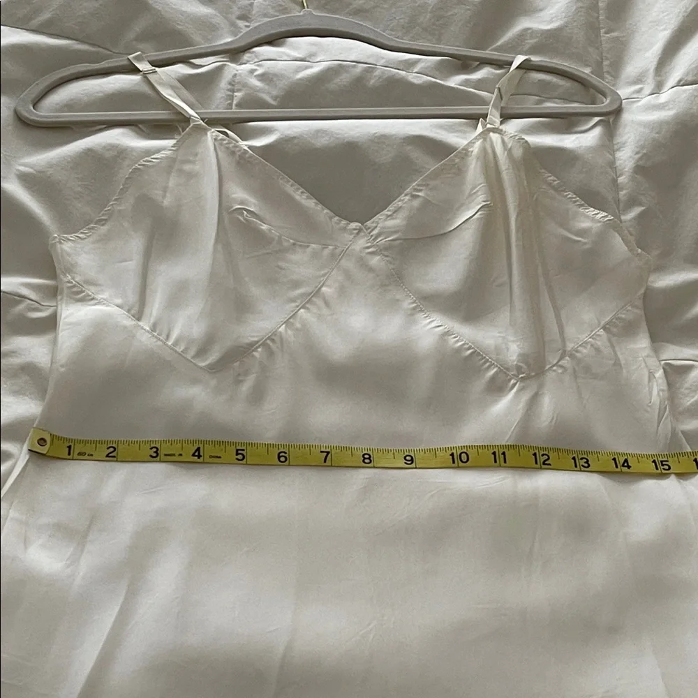Vintage Cream Taffeta Full Slip - Bias Cut Chemise - Picture 8 of 10